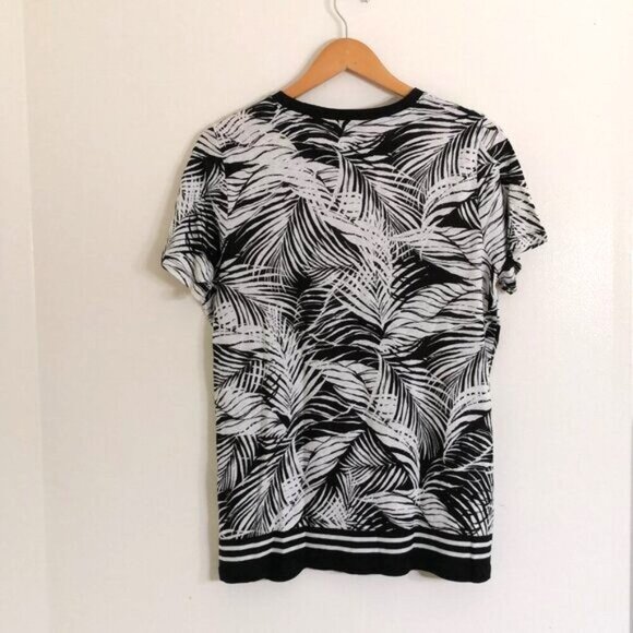 Like New Lauren Ralph Lauren Women's Plus Linen Palm Leaves Tropical Top Size 1X - Picture 2 of 3